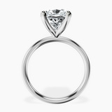 Platinum Four Prong Solitaire 2mm Lab Diamond Ring side right image one