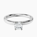 Platinum Four Prong Solitaire 2mm Lab Diamond Ring front image