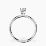Platinum Four Prong Solitaire 2mm Lab Diamond Ring side right image one