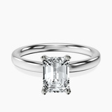 18kt White Gold Four Prong Solitaire 2mm Lab Diamond Ring front image