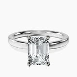 Platinum Four Prong Solitaire 2mm Lab Diamond Ring front image