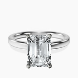 Platinum Four Prong Solitaire 2mm Lab Diamond Ring front image