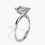 Platinum Four Prong Solitaire 2mm Lab Diamond Ring standing product image one
