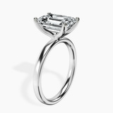 Platinum Four Prong Solitaire 2mm Lab Diamond Ring standing product image one