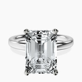 18kt White Gold Four Prong Solitaire 2mm Lab Diamond Ring front image