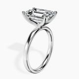 18kt White Gold Four Prong Solitaire 2mm Lab Diamond Ring standing product image one