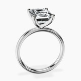 18kt White Gold Four Prong Solitaire 2mm Lab Diamond Ring side right image one