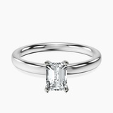 Platinum Four Prong Solitaire 2mm Lab Diamond Ring front image