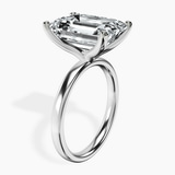 10kt White Gold Four Prong Solitaire 2mm Lab Diamond Ring standing product image one