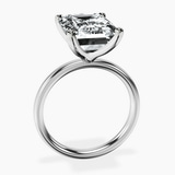 10kt White Gold Four Prong Solitaire 2mm Lab Diamond Ring side right image one