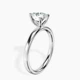 Platinum Four Prong Solitaire 2mm Lab Diamond Ring standing product image one