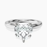 Platinum Four Prong Solitaire 2mm Lab Diamond Ring front image