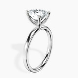 Platinum Four Prong Solitaire 2mm Lab Diamond Ring standing product image one