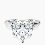 Platinum Four Prong Solitaire 2mm Lab Diamond Ring front image