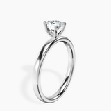 Platinum Four Prong Solitaire 2mm Lab Diamond Ring standing product image one
