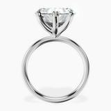 10kt White Gold Four Prong Solitaire 2mm Lab Diamond Ring side right image one