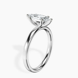 Platinum Four Prong Solitaire 2mm Lab Diamond Ring standing product image one