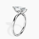 Platinum Four Prong Solitaire 2mm Lab Diamond Ring standing product image one