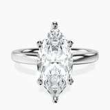 18kt White Gold Four Prong Solitaire 2mm Lab Diamond Ring front image