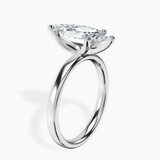 18kt White Gold Four Prong Solitaire 2mm Lab Diamond Ring standing product image one