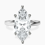 Platinum Four Prong Solitaire 2mm Lab Diamond Ring front image