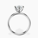 Platinum Four Prong Solitaire 2mm Lab Diamond Ring side right image one