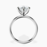 Platinum Four Prong Solitaire 2mm Lab Diamond Ring side right image one
