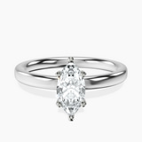 Platinum Four Prong Solitaire 2mm Lab Diamond Ring front image
