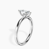 Platinum Four Prong Solitaire 2mm Lab Diamond Ring standing product image one