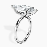 10kt White Gold Four Prong Solitaire 2mm Lab Diamond Ring standing product image one