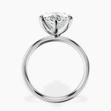 10kt White Gold Four Prong Solitaire 2mm Lab Diamond Ring side right image one