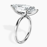 18kt White Gold Four Prong Solitaire 2mm Lab Diamond Ring standing product image one