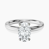 Platinum Four Prong Solitaire 2mm Lab Diamond Ring front image