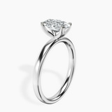 Platinum Four Prong Solitaire 2mm Lab Diamond Ring standing product image one