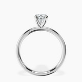 Platinum Four Prong Solitaire 2mm Lab Diamond Ring side right image one