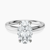 Platinum Four Prong Solitaire 2mm Lab Diamond Ring front image