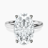Platinum Four Prong Solitaire 2mm Lab Diamond Ring front image