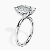 Platinum Four Prong Solitaire 2mm Lab Diamond Ring standing product image one