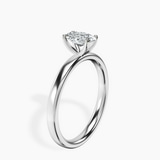 10kt White Gold Four Prong Solitaire 2mm Lab Diamond Ring standing product image one