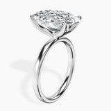 18kt White Gold Four Prong Solitaire 2mm Lab Diamond Ring standing product image one