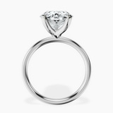 18kt White Gold Four Prong Solitaire 2mm Lab Diamond Ring side right image one