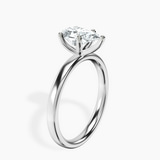Platinum Four Prong Solitaire 2mm Lab Diamond Ring standing product image one