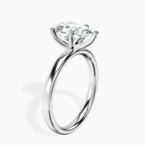 Platinum Four Prong Solitaire 2mm Lab Diamond Ring standing product image one