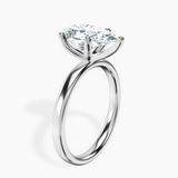 Platinum Four Prong Solitaire 2mm Lab Diamond Ring standing product image one