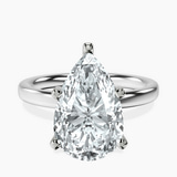 Platinum Four Prong Solitaire 2mm Lab Diamond Ring front image