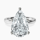 Platinum Four Prong Solitaire 2mm Lab Diamond Ring front image