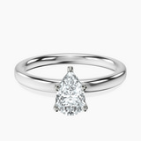 Platinum Four Prong Solitaire 2mm Lab Diamond Ring front image