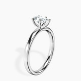 Platinum Four Prong Solitaire 2mm Lab Diamond Ring standing product image one