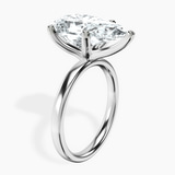 18kt White Gold Four Prong Solitaire 2mm Lab Diamond Ring standing product image one