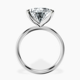 18kt White Gold Four Prong Solitaire 2mm Lab Diamond Ring side right image one